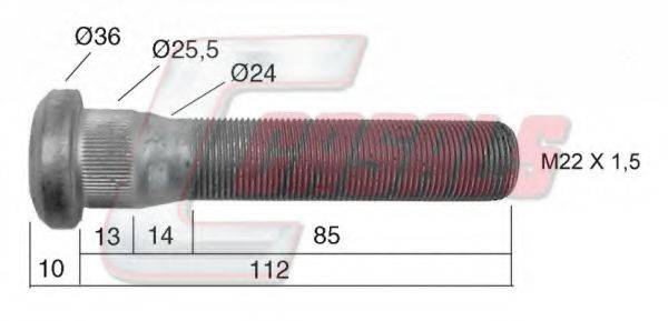 CASALS 21515 Болт крепления колеса