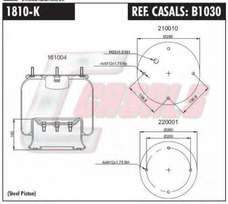 CASALS B1030 Кожух пневматической рессоры