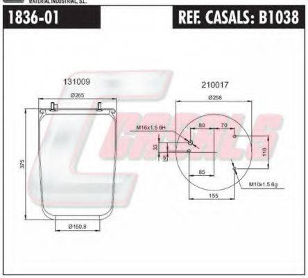 CASALS B1038 Кожух пневматической рессоры