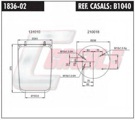 CASALS B1040 Кожух пневматической рессоры