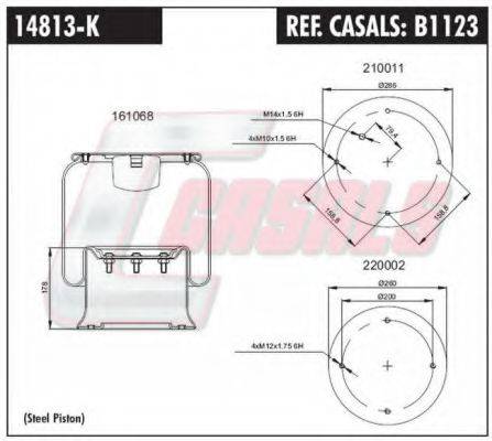 CASALS B1123 Кожух пневматической рессоры