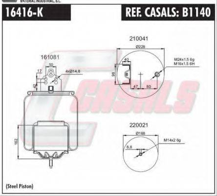 CASALS B1140 Кожух пневматической рессоры