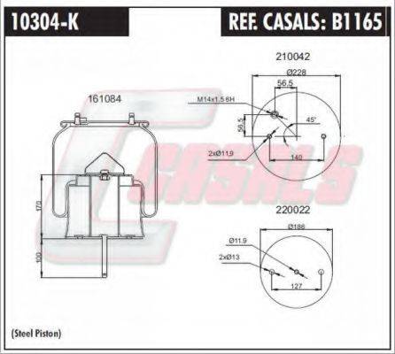 CASALS B1165 Кожух пневматической рессоры