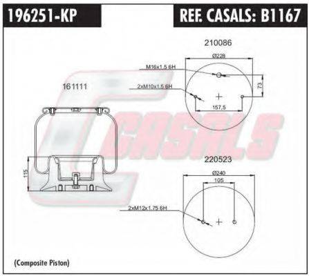 CASALS B1167 Кожух пневматической рессоры