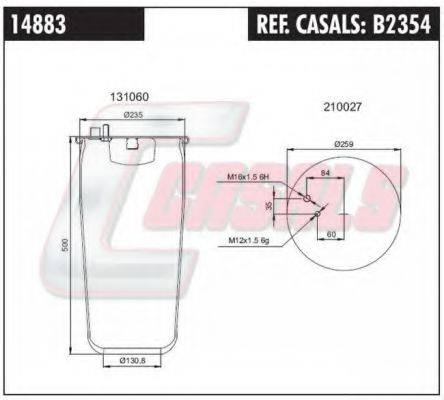 CASALS B2354 Кожух пневматической рессоры