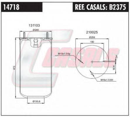 CASALS B2375 Кожух пневматической рессоры