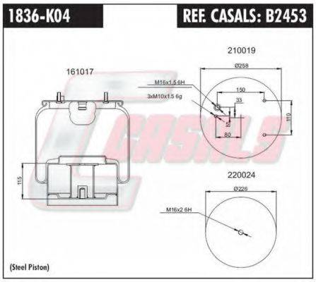 CASALS B2453 Кожух пневматической рессоры