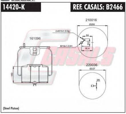 CASALS B2466 Кожух пневматической рессоры