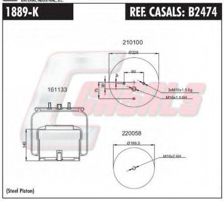 CASALS B2474 Кожух пневматической рессоры