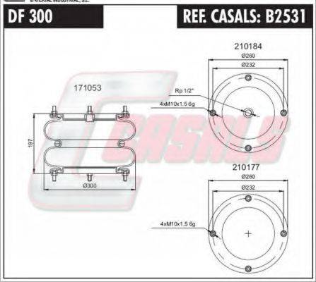 CASALS B2531 Кожух пневматической рессоры