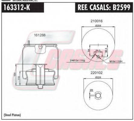 CASALS B2599 Кожух пневматической рессоры