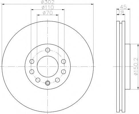 HELLA PAGID 8DD355109161 Тормозной диск