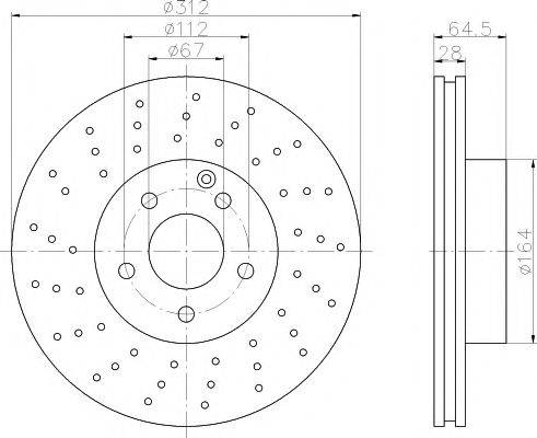 HELLA PAGID 8DD355109451 Тормозной диск