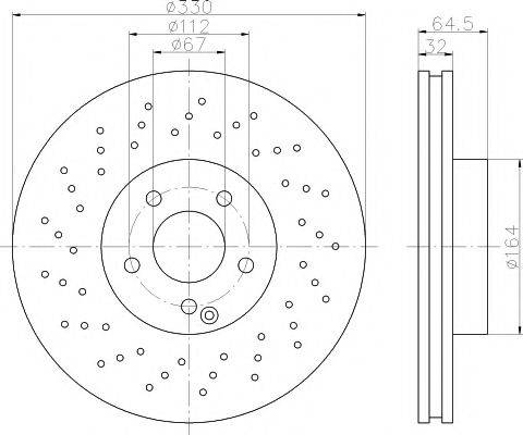 HELLA PAGID 8DD355109461 Тормозной диск