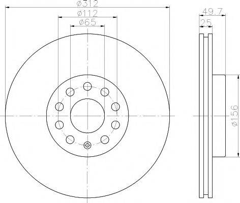 HELLA PAGID 8DD355109511 Тормозной диск