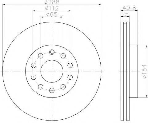 HELLA PAGID 8DD355109571 Тормозной диск