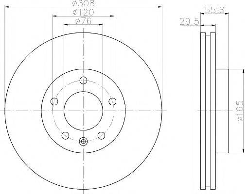 HELLA PAGID 8DD355109651 Тормозной диск