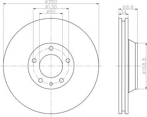 HELLA PAGID 8DD355109751 Тормозной диск