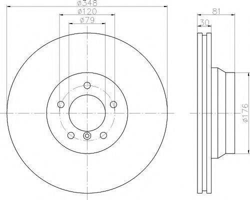 HELLA PAGID 8DD355109971 Тормозной диск