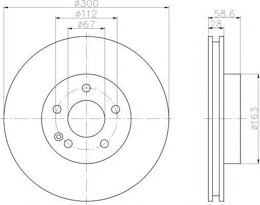 HELLA PAGID 8DD355110071 Тормозной диск