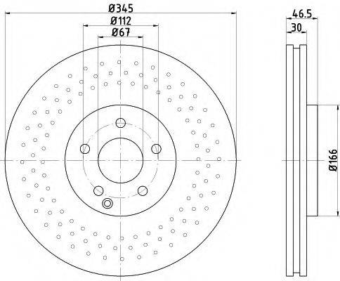 HELLA PAGID 8DD355110121 Тормозной диск