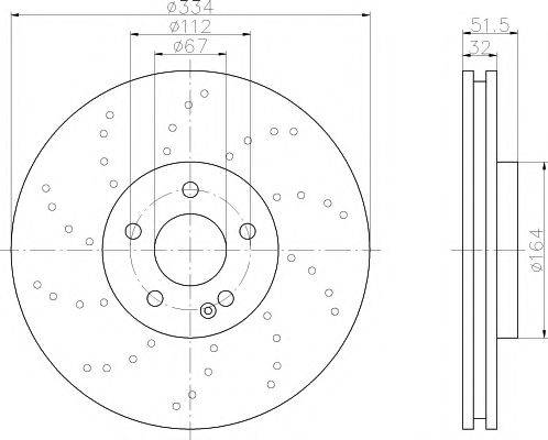 HELLA PAGID 8DD355110141 Тормозной диск