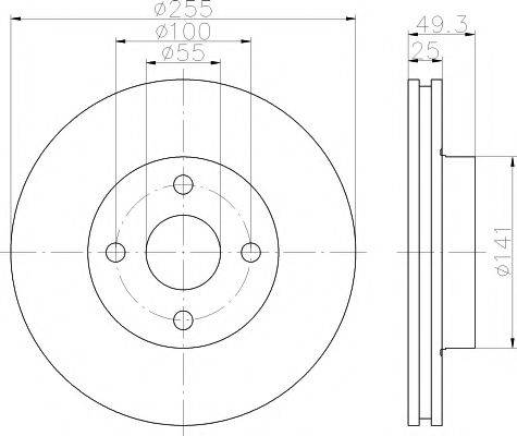 HELLA PAGID 8DD355110411 Тормозной диск