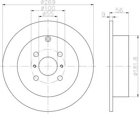 HELLA PAGID 8DD355110491 Тормозной диск