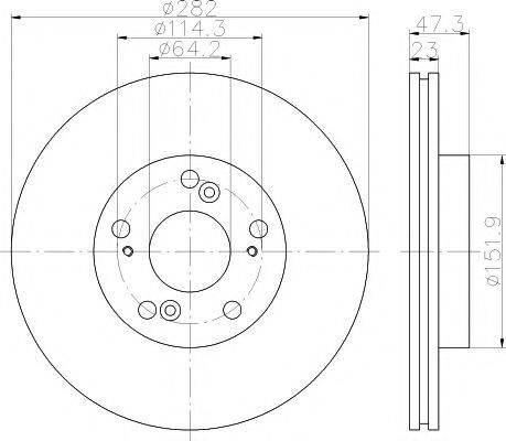 HELLA PAGID 8DD355110631 Тормозной диск