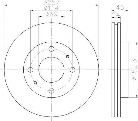 HELLA PAGID 8DD355110931 Тормозной диск