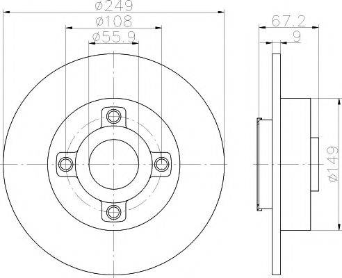 HELLA PAGID 8DD355111331 Тормозной диск