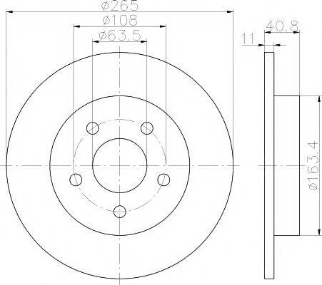 HELLA PAGID 8DD355111371 Тормозной диск