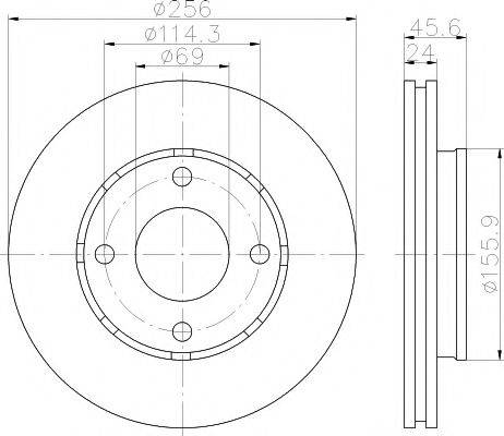 HELLA PAGID 8DD355111501 Тормозной диск