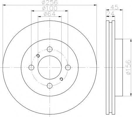 HELLA PAGID 8DD355111541 Тормозной диск