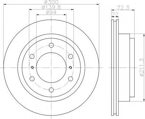 HELLA PAGID 8DD355111551 Тормозной диск