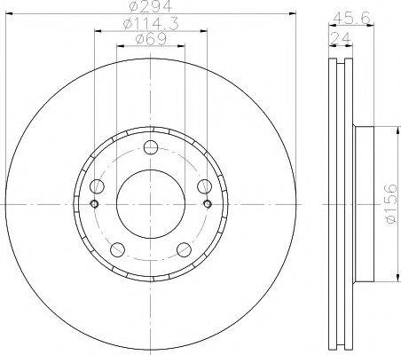 HELLA PAGID 8DD355111561 Тормозной диск