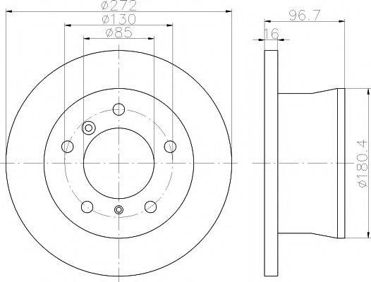 HELLA PAGID 8DD355111891 Тормозной диск