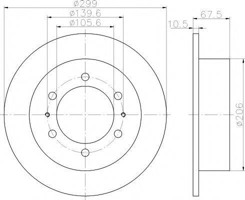 HELLA PAGID 8DD355112001 Тормозной диск