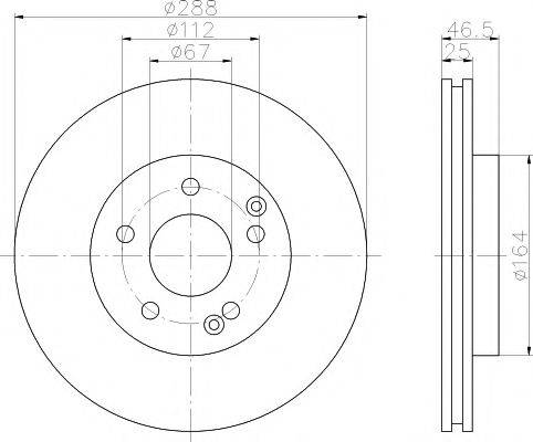 HELLA PAGID 8DD355107471 Тормозной диск