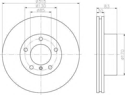 HELLA PAGID 8DD355108581 Тормозной диск