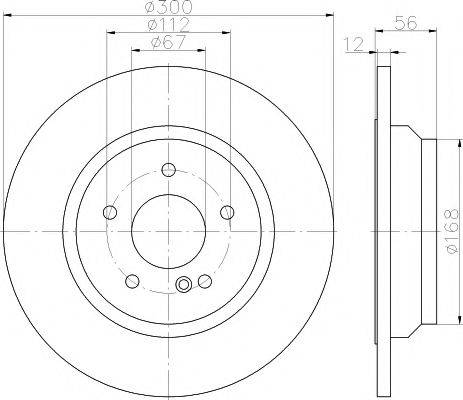 HELLA PAGID 8DD355115411 Тормозной диск