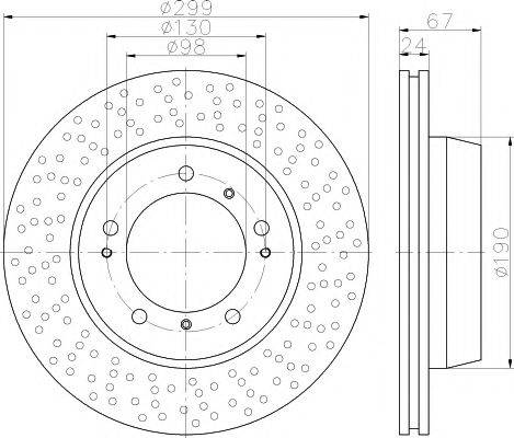 HELLA PAGID 8DD355115431 Тормозной диск