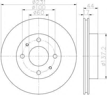 HELLA PAGID 8DD355115651 Тормозной диск