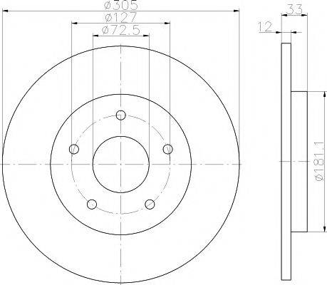 HELLA PAGID 8DD355115801 Тормозной диск