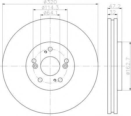 HELLA PAGID 8DD355116091 Тормозной диск