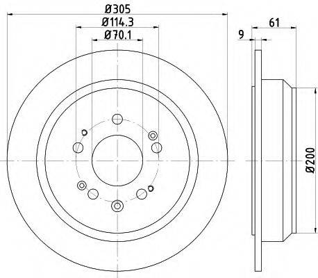 HELLA PAGID 8DD355116111 Тормозной диск