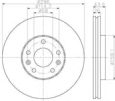 HELLA PAGID 8DD355116161 Тормозной диск