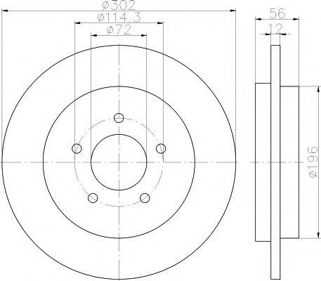 HELLA PAGID 8DD355116271 Тормозной диск