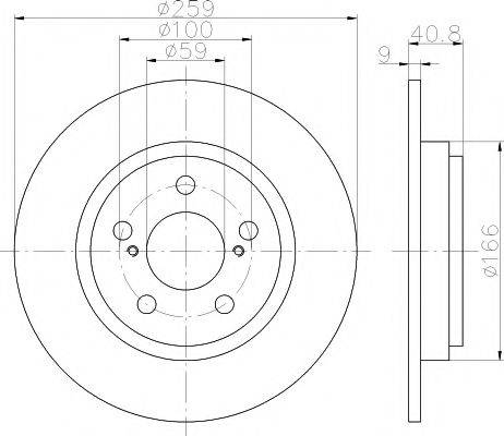 HELLA PAGID 8DD355116401 Тормозной диск