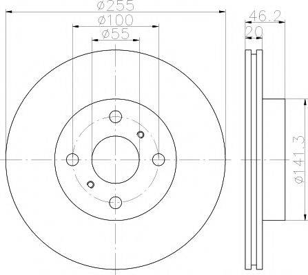 HELLA PAGID 8DD355116411 Тормозной диск